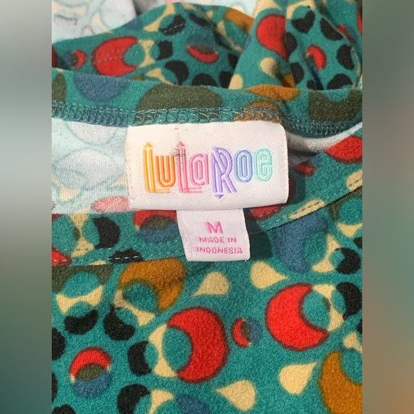 Unique Lularoe teal and colorful dress - Picture 4 of 5